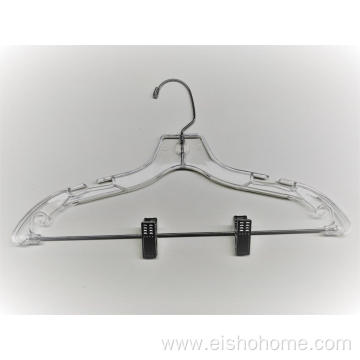 EISHO Transparent Plastic Hanger With Clips